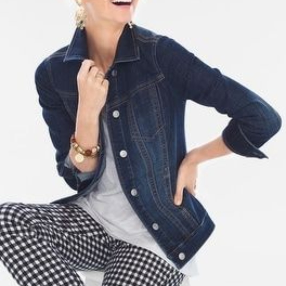 Chico’s Platinum Denim Jean Jacket